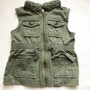 Osh Kosh Green Army field Vest with zipper